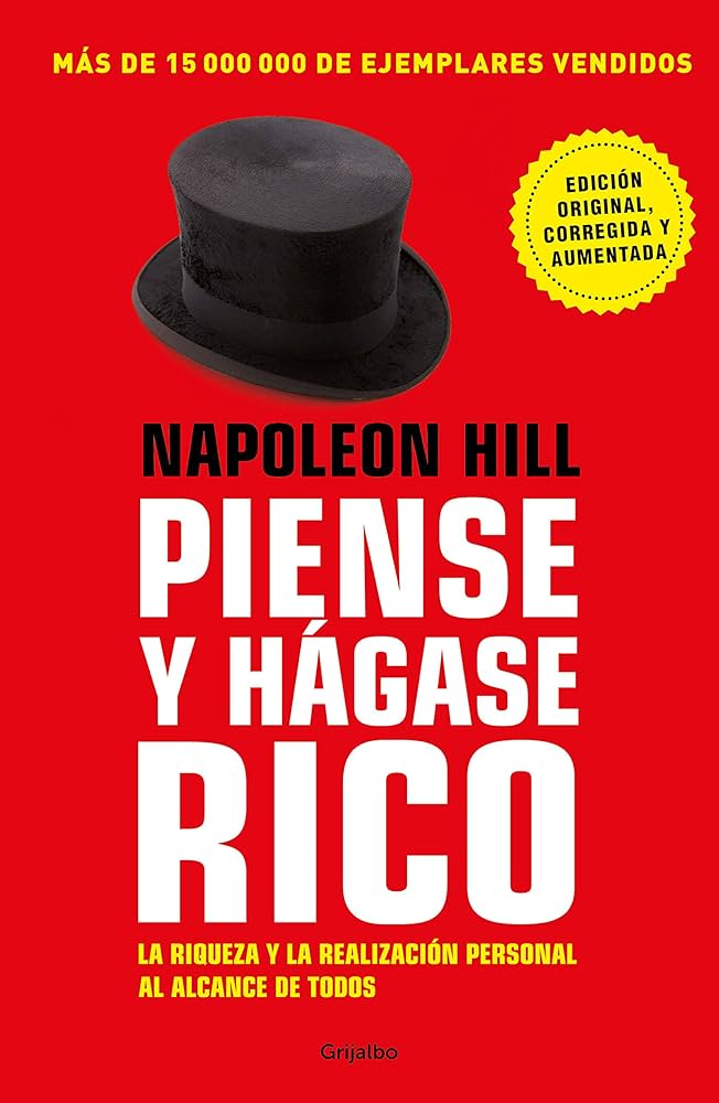 Portada del libro Piense y Hágase Rico de Napoleon Hill.
